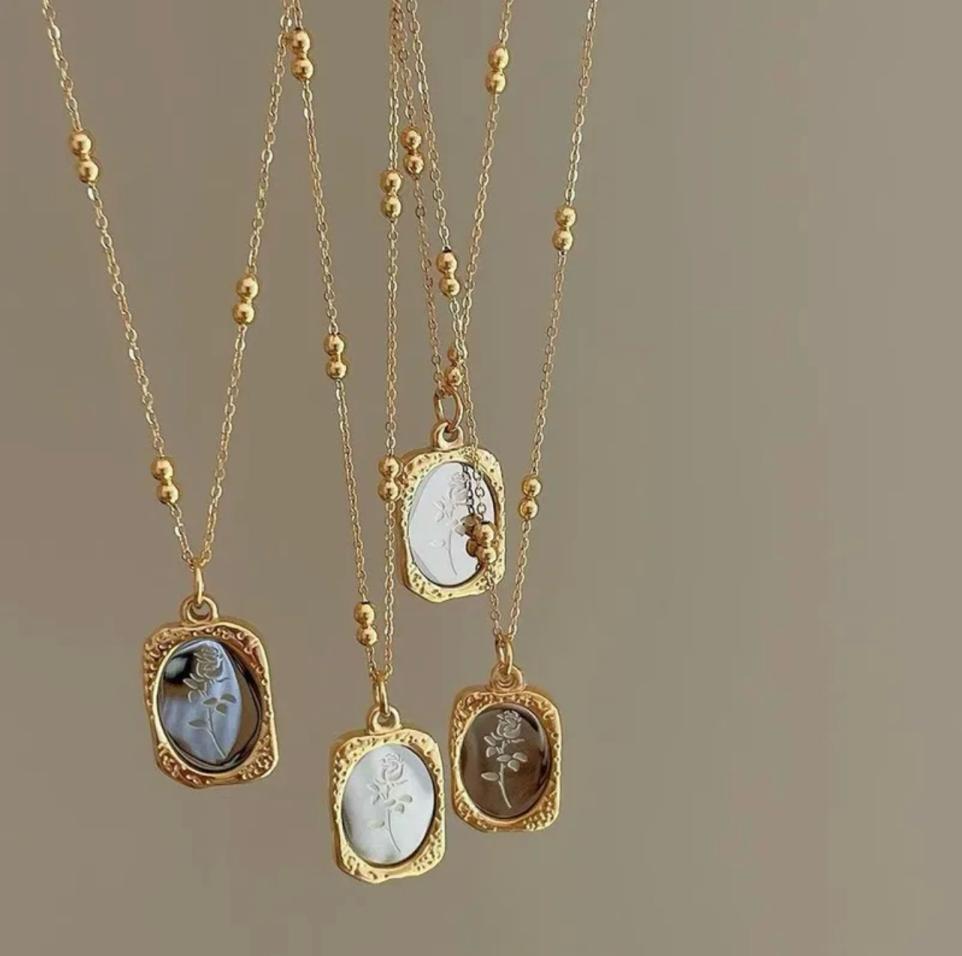 Gold Rose Necklace